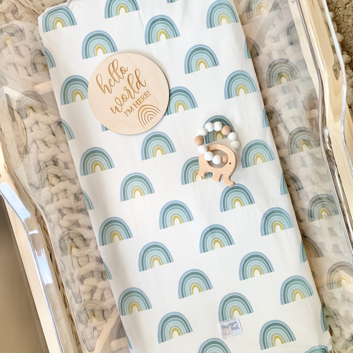 Woodland Rainbow Sheet A Newborn Nest