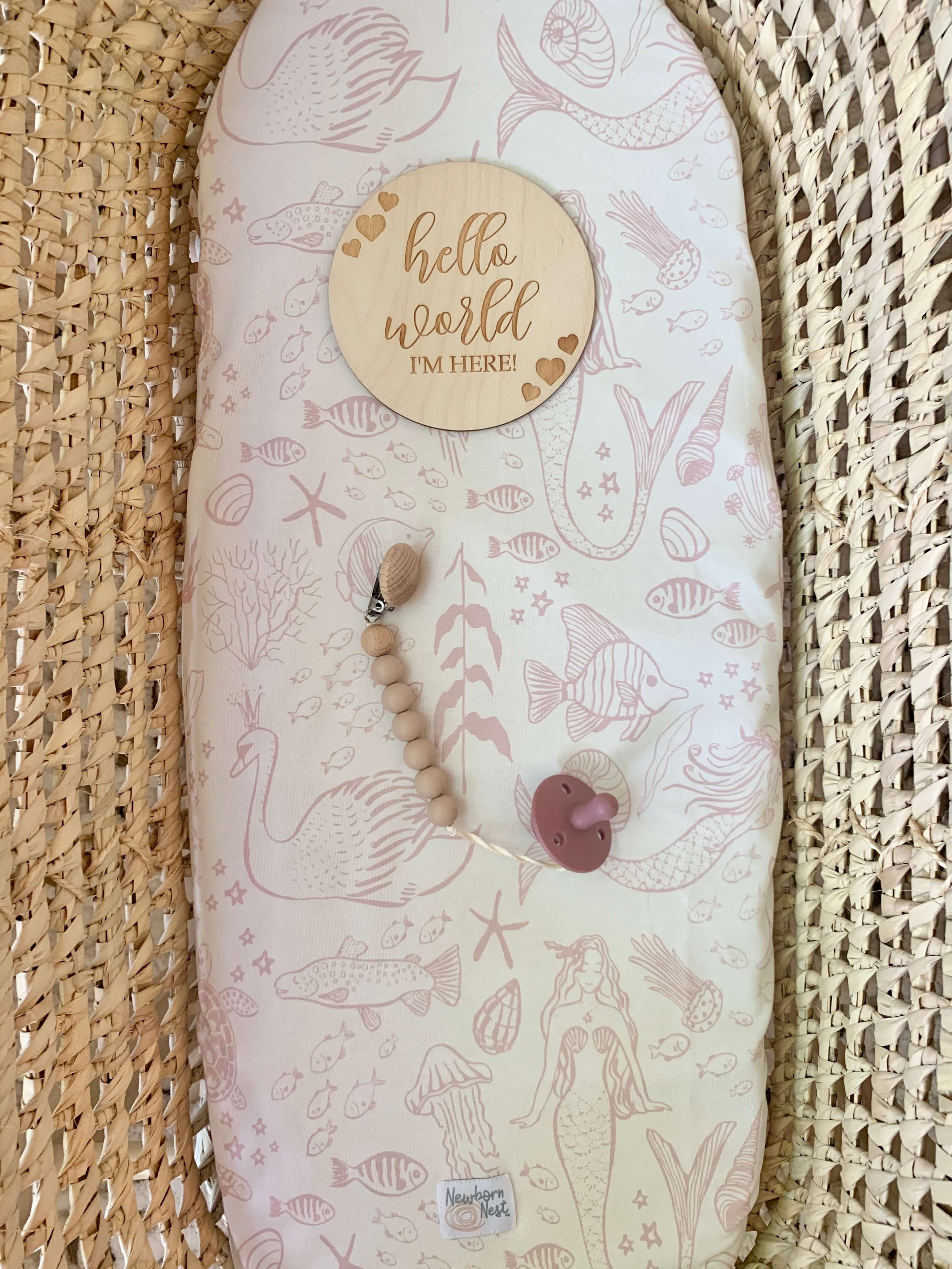 Blush Mermaid Bassinet Sheet