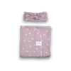 Muted Lilac Rainbows - Swaddle + Headband Bow