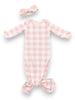 Sunday Picnic Blush Knotted Gown Set