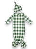 Sunday Picnic, Hunter Green Knotted Gown Set