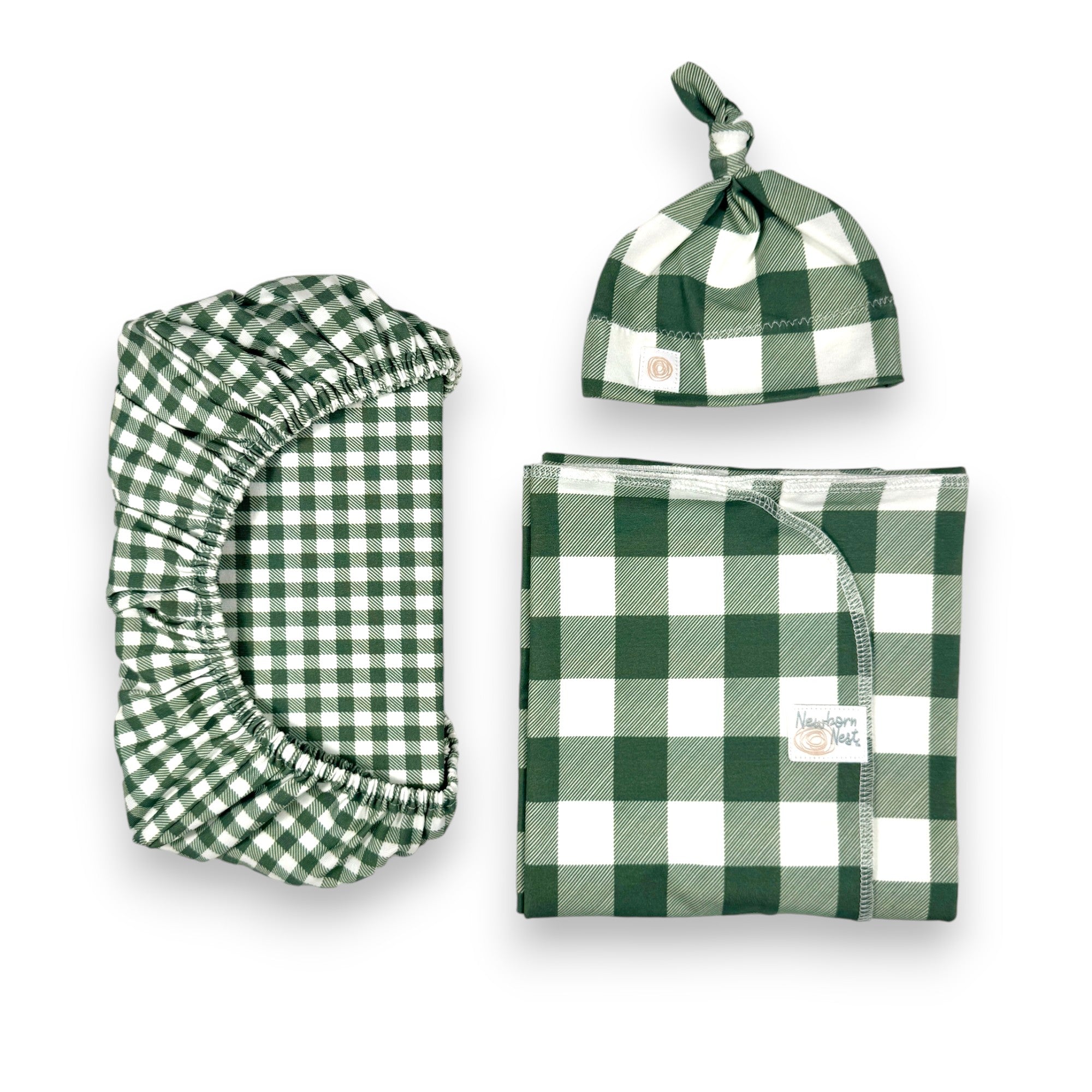 Sunday Picnic, Hunter Green - Limited Edition Organic Newborn Nest