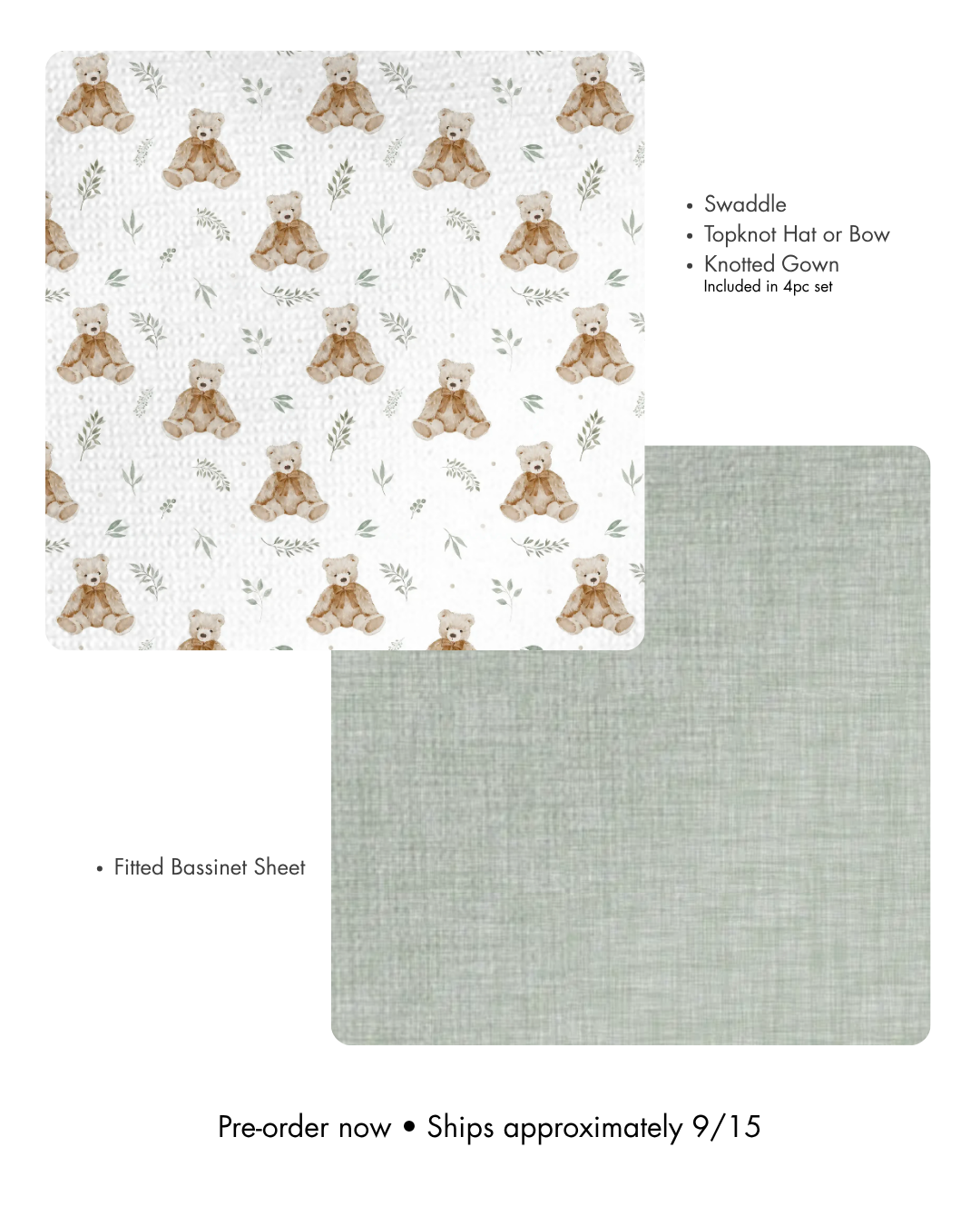 Teddy - Limited Edition Organic Hospital Welcome Set
