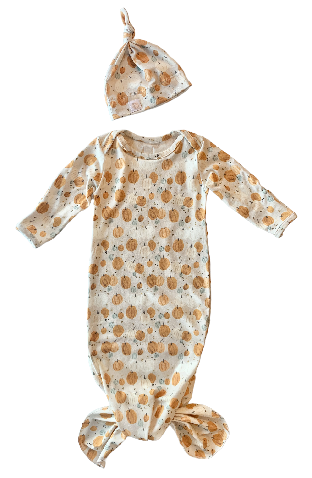 Pumpkin Patch Knotted Gown Set